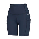 Equipe Women's High Rise Cycling Shorts with Side Pockets Navy