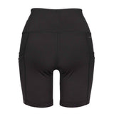 Equipe Women's High Rise Cycling Shorts with Side Pockets Black