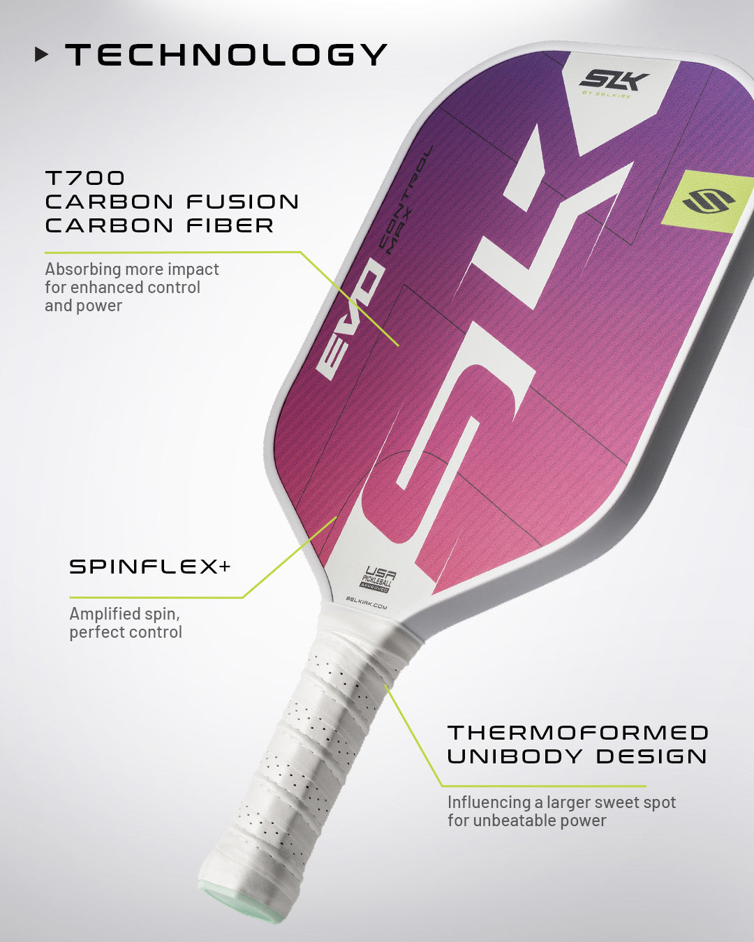 SLK EVO Control Max Pickleball Paddle