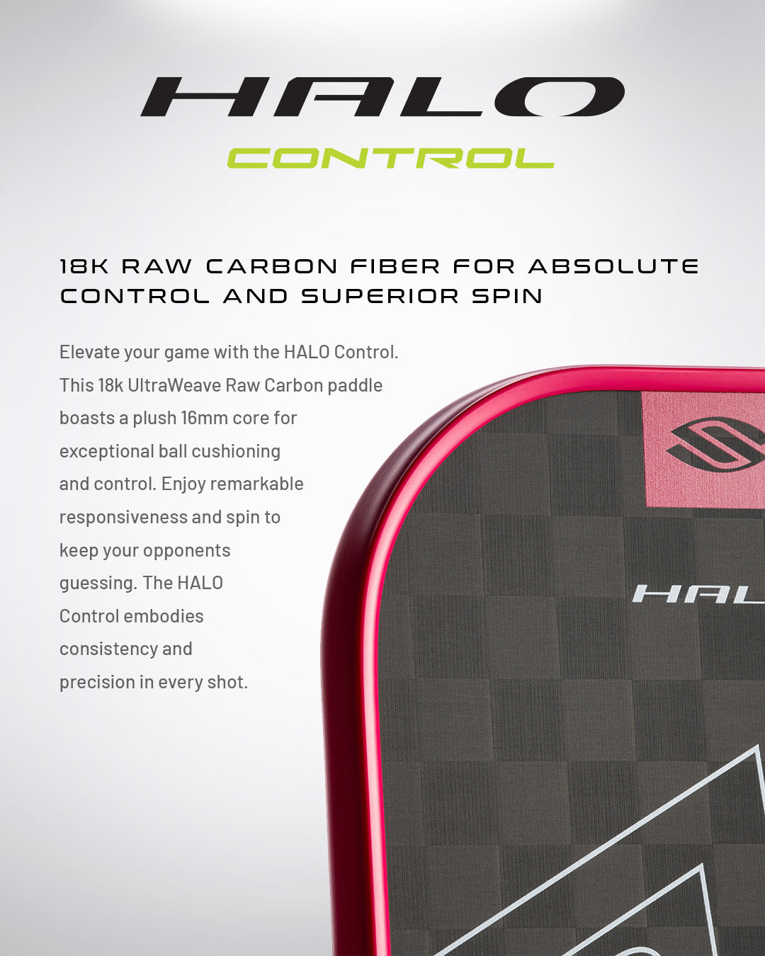 SLK HALO Control Max Pickleball Paddle