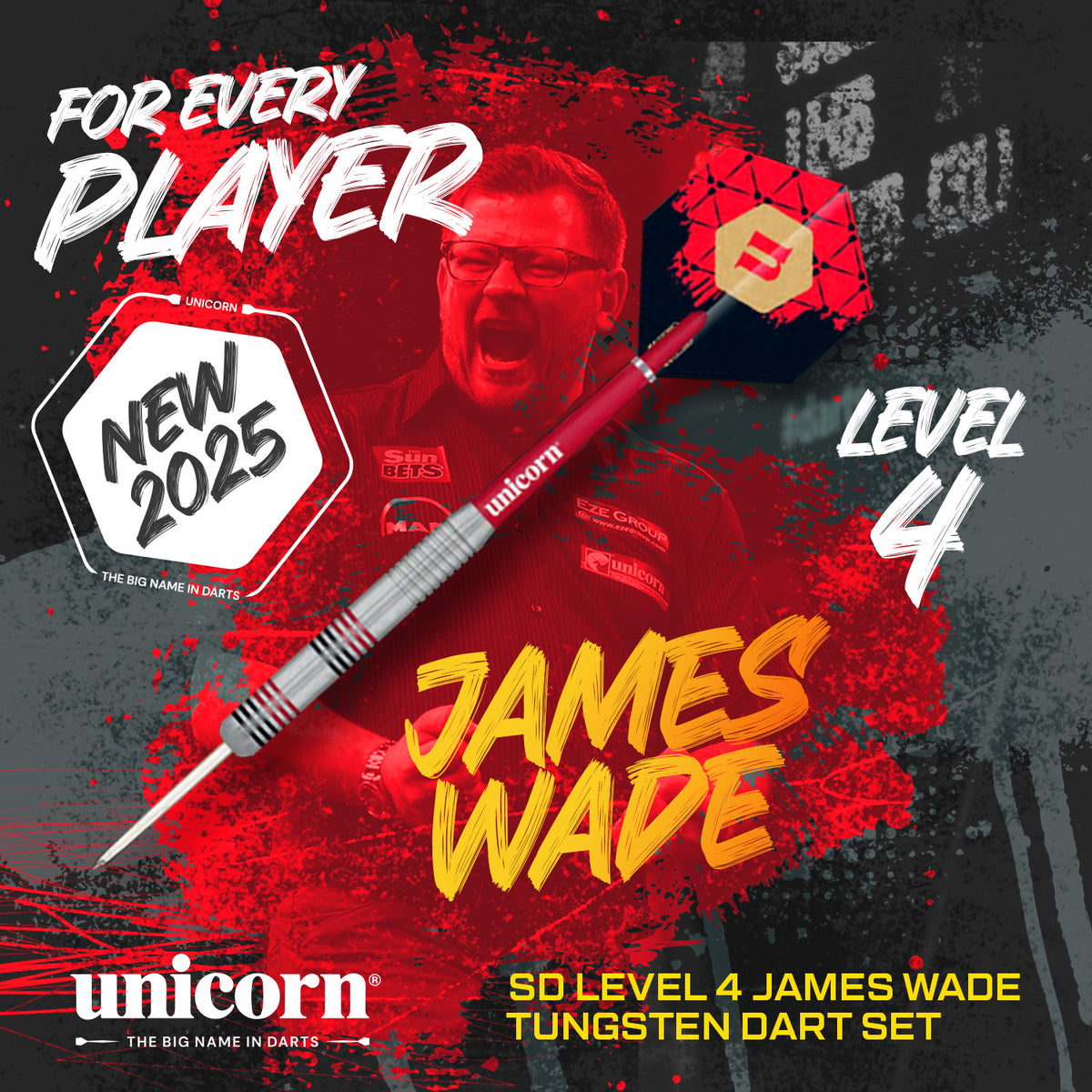 Unicorn SD Level 4 James Wade Tungsten Dart Set