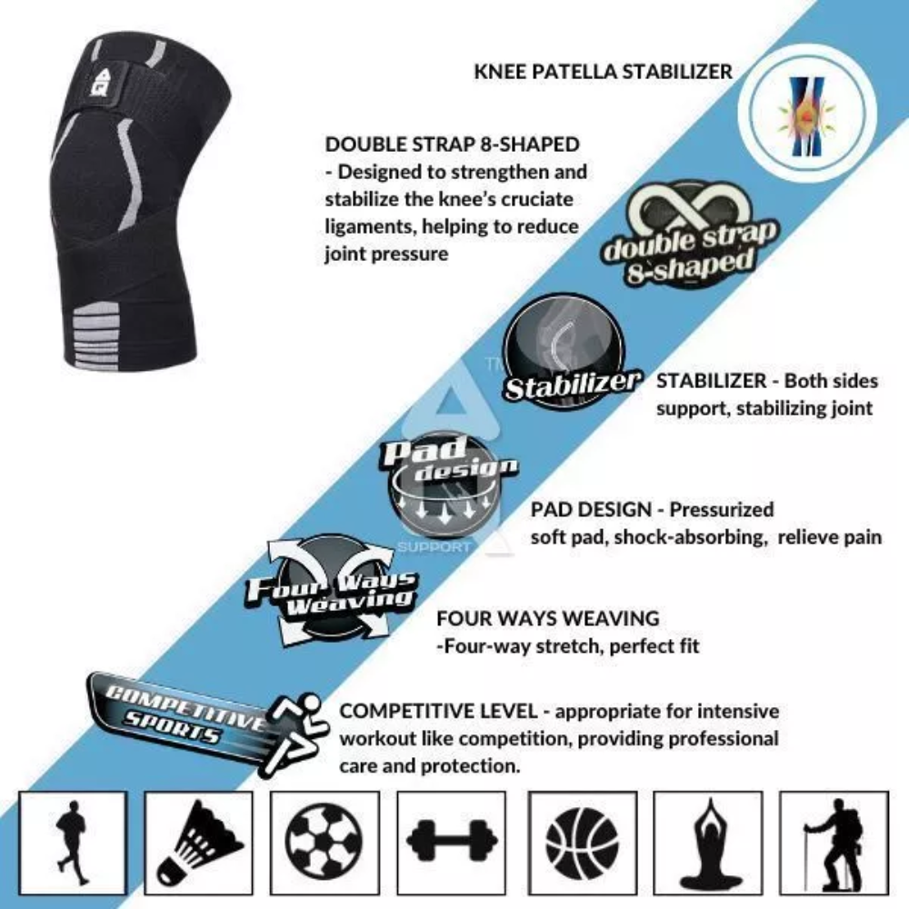 AQ Support Advance Elastic Knee Stabilizer with Straps K15503