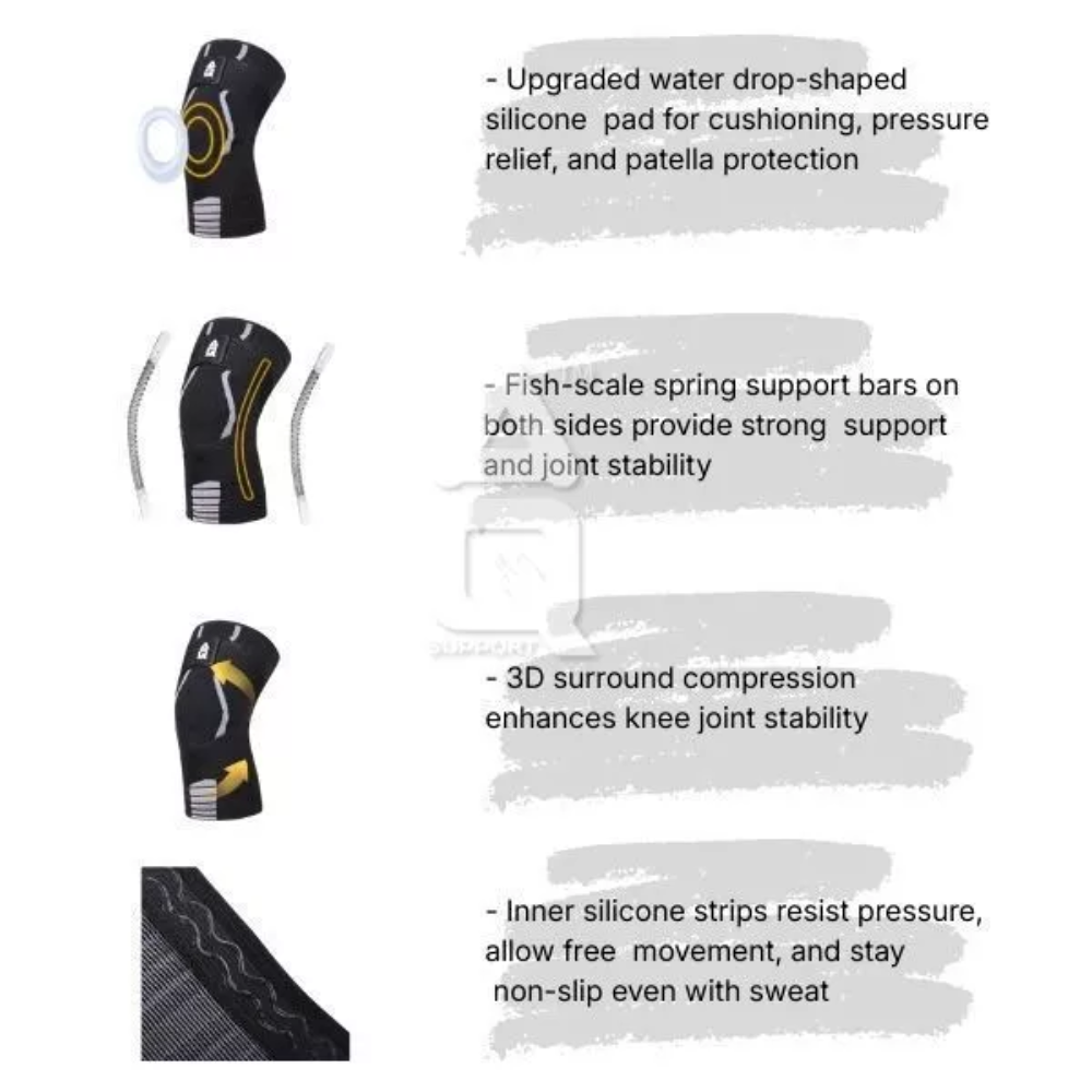 AQ Support Advance Elastic Knee Stabilizer with Straps K15503