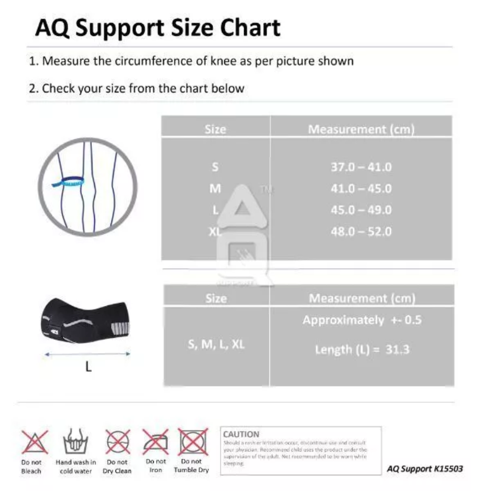 AQ Support Advance Elastic Knee Stabilizer with Straps K15503
