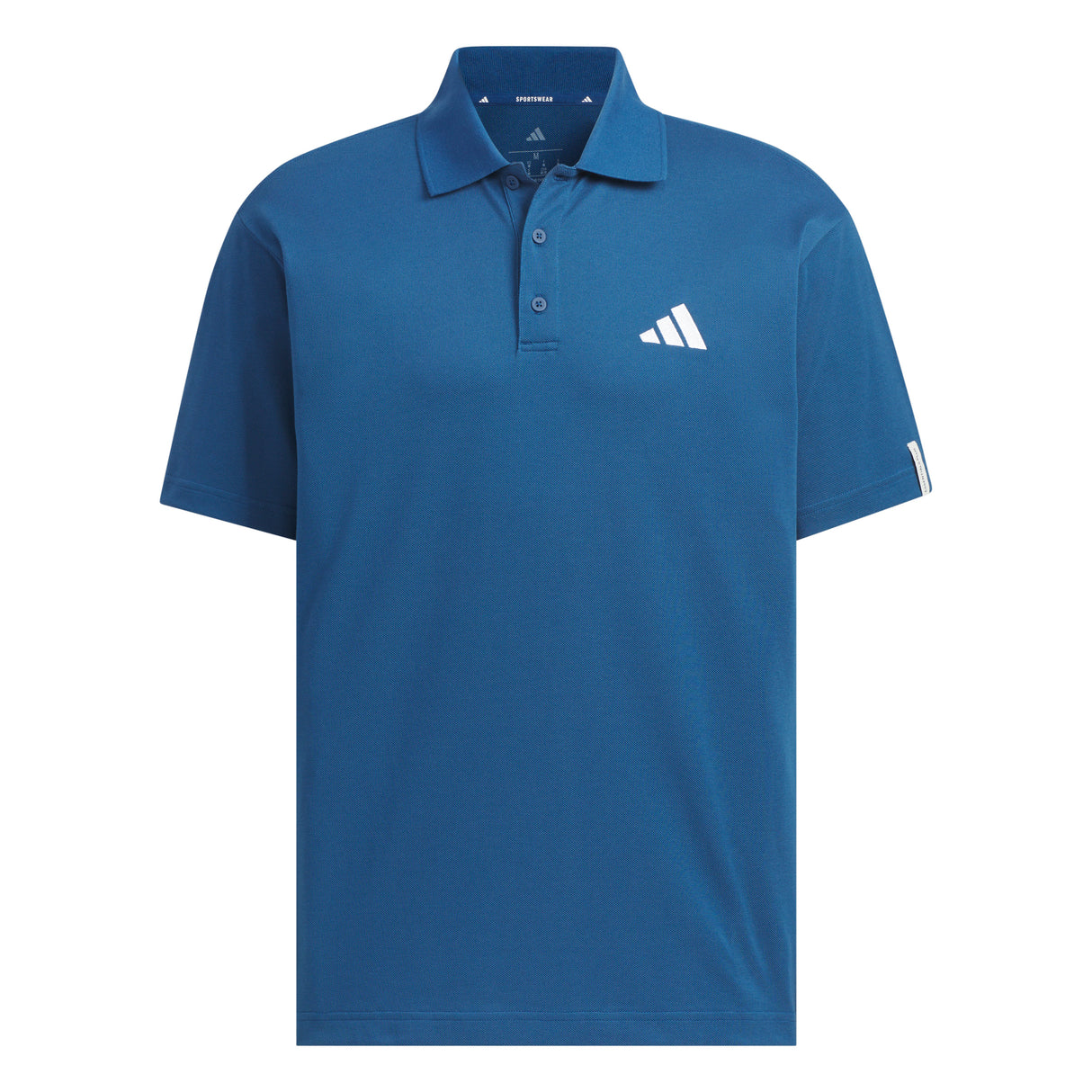 adidas Men's Essentials Plus Loose Fit Small Logo Short Sleeve Polo Shirt