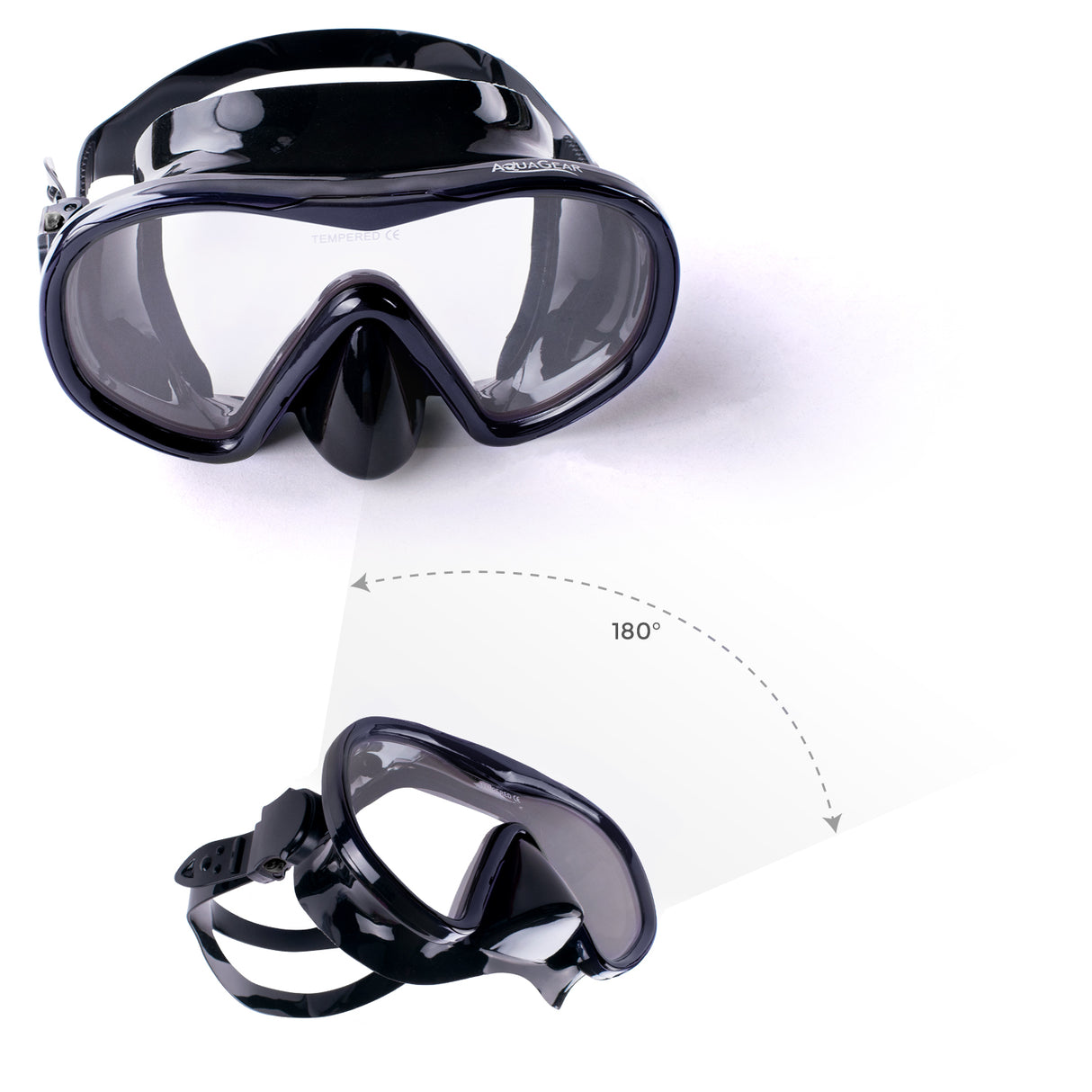 Aquagear M12-S04 Mask & Snorkel Set