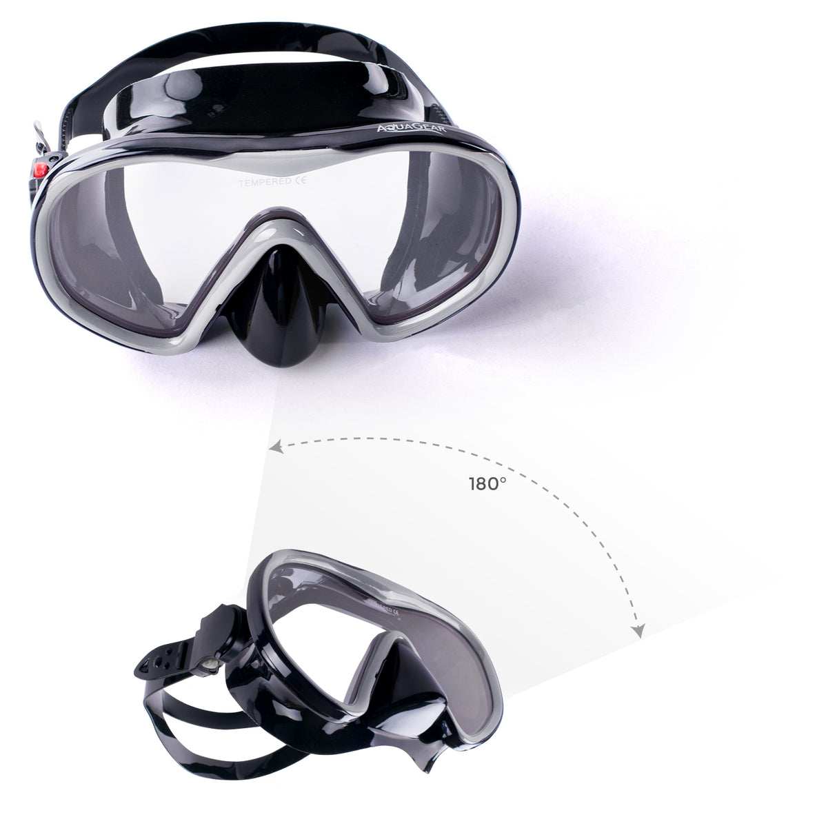 Aquagear M12-S04 Mask & Snorkel Set
