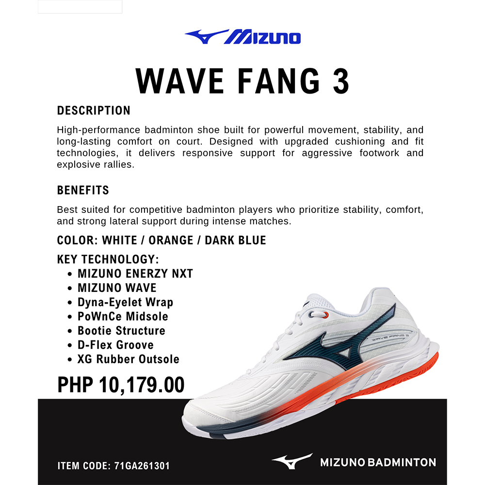 Mizuno Wave Fang 3 Badminton Shoes