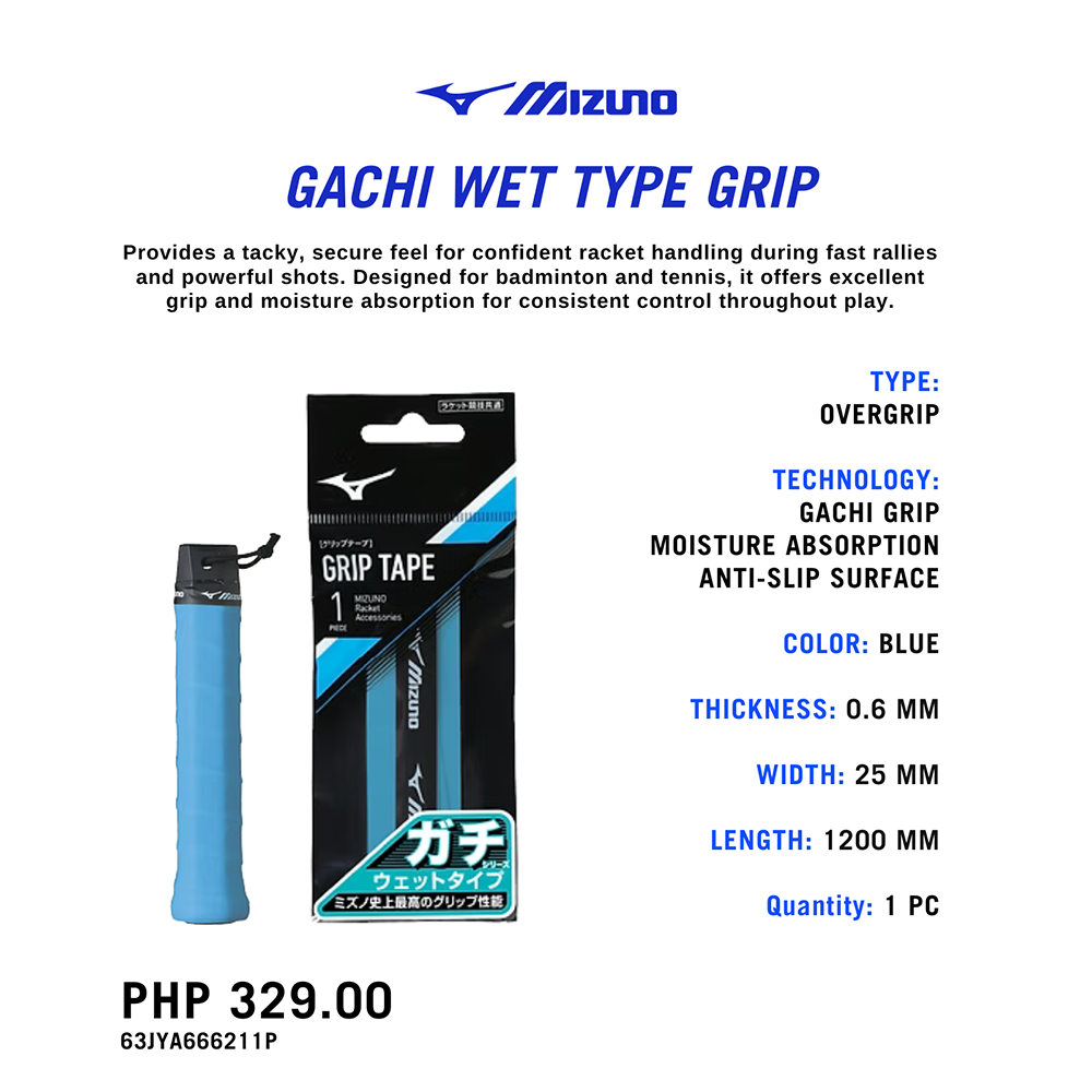 Mizuno Gachi Grip Wet Blue