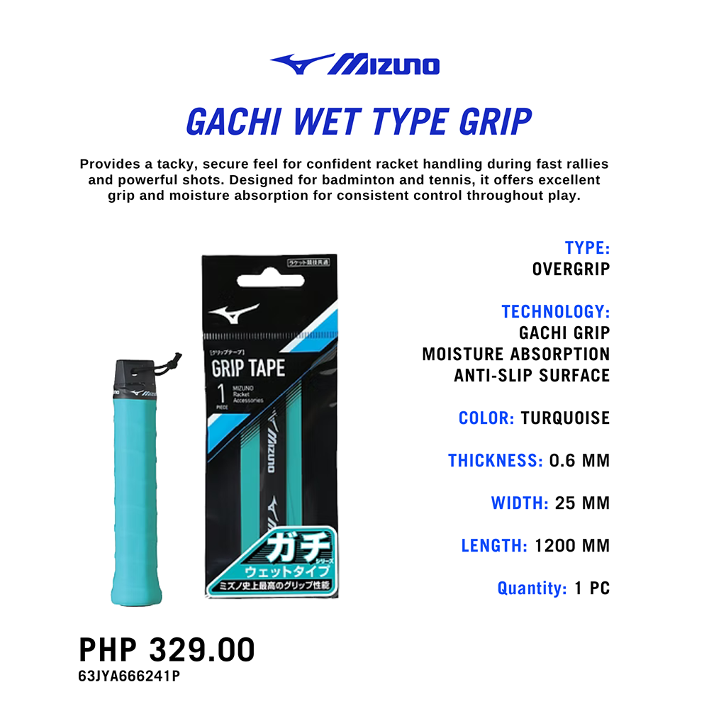 Mizuno Gachi Grip Wet Turquiose