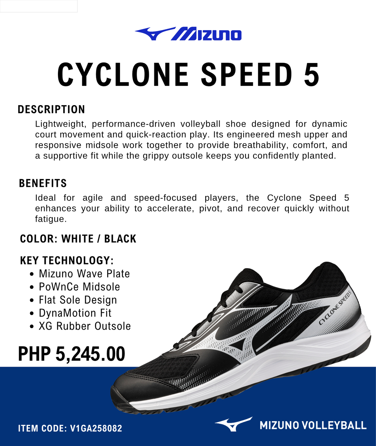 Mizuno Cyclone Speed 5 Volleyball Shoes