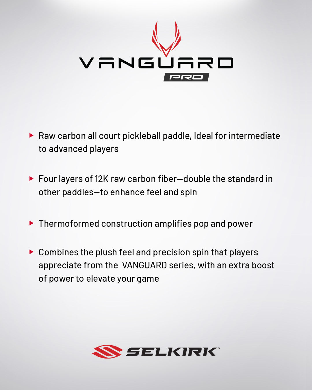 Selkirk VANGUARD Pro Invikta Pickleball Paddle