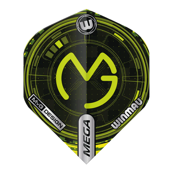 Winmau Mega Standard MVG Logo Tech Green Darts Flights
