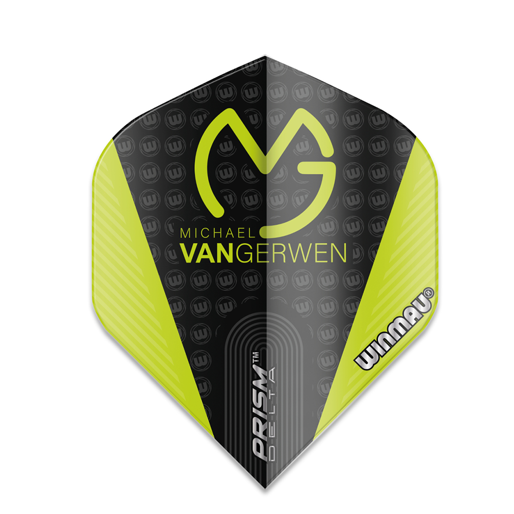Winmau Prism Delta MvG Black & Green Dart Flights
