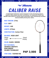 Mizuno Caliber Raise Badminton Rackets (Strung)