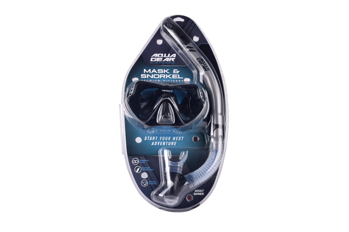 Aquagear M11-S04 Mask & Snorkel Set