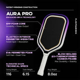 Friday Aura Pro Elongated Pickleball Paddle