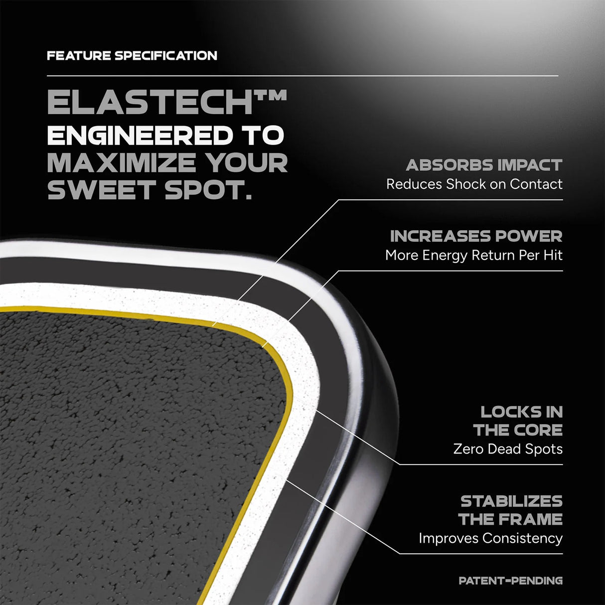Friday Aura Pro Elongated Eclipse Metallic Pickleball Paddle