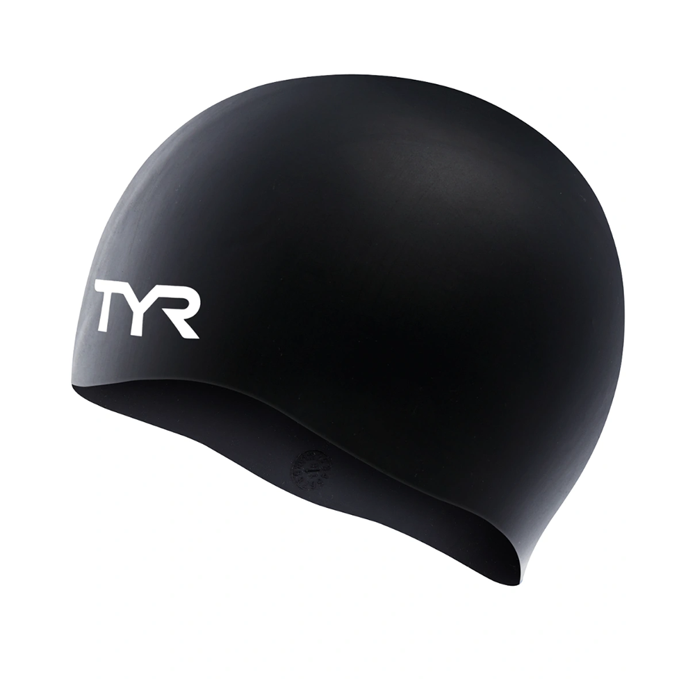 TYR Wrinkle-Free Silicone Swim Cap - Black