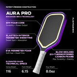Friday Aura Pro Elongated Lunar Metallic Pickleball Paddle
