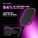 Friday Aura Pro Elongated Metallic Pink Blackout Pickleball Paddle