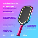 Friday Aura Pro Elongated Vice Metallic Pickleball Paddle