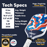 Friday Originals Sunset Noir Pickleball Paddle