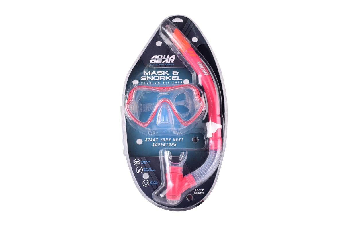 Aquagear M11-S04 Mask & Snorkel Set