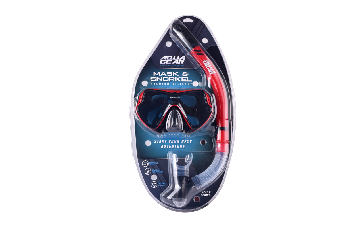 Aquagear M11-S04 Mask & Snorkel Set