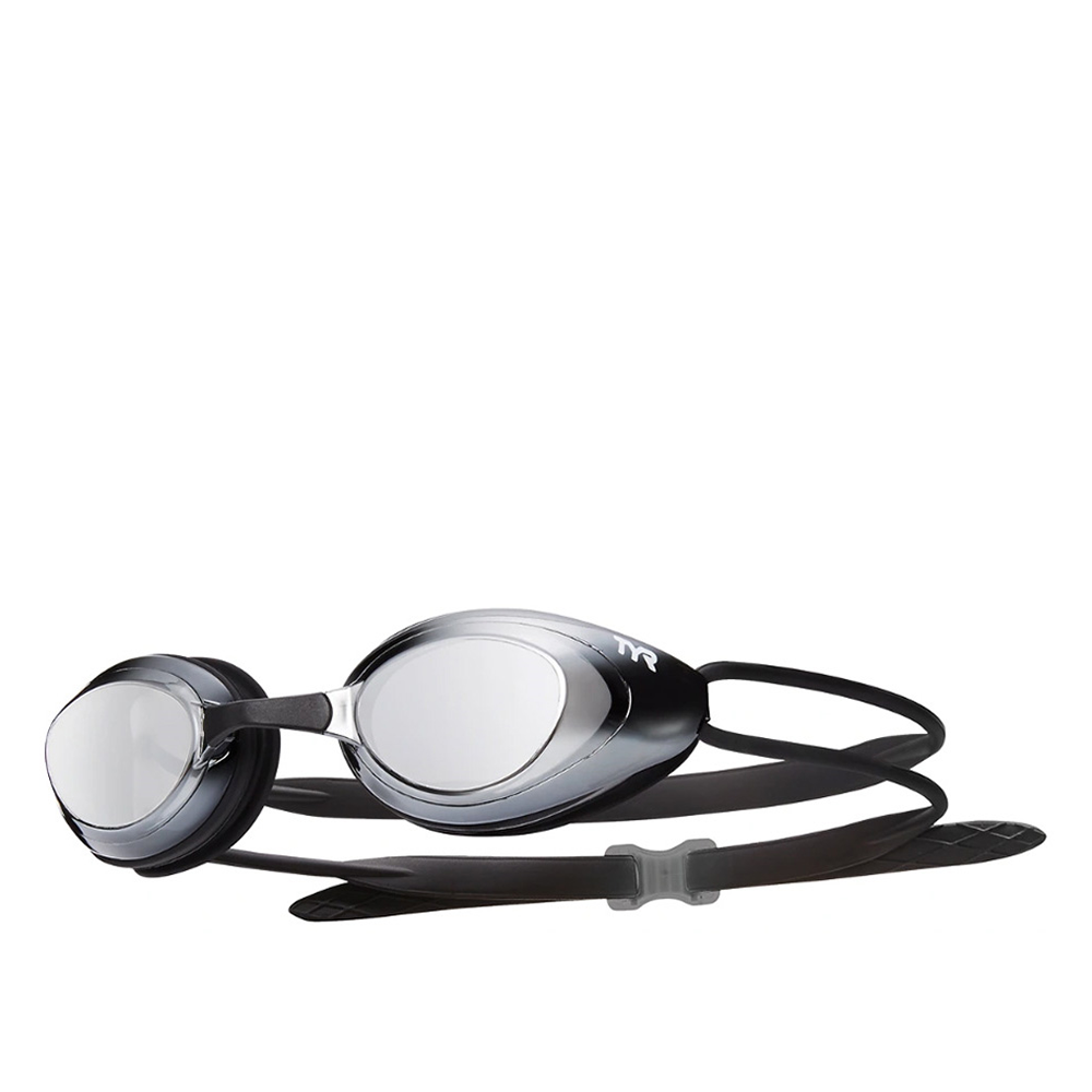 TYR Adult Black Hawk Mirrored Racing Swimming Goggles