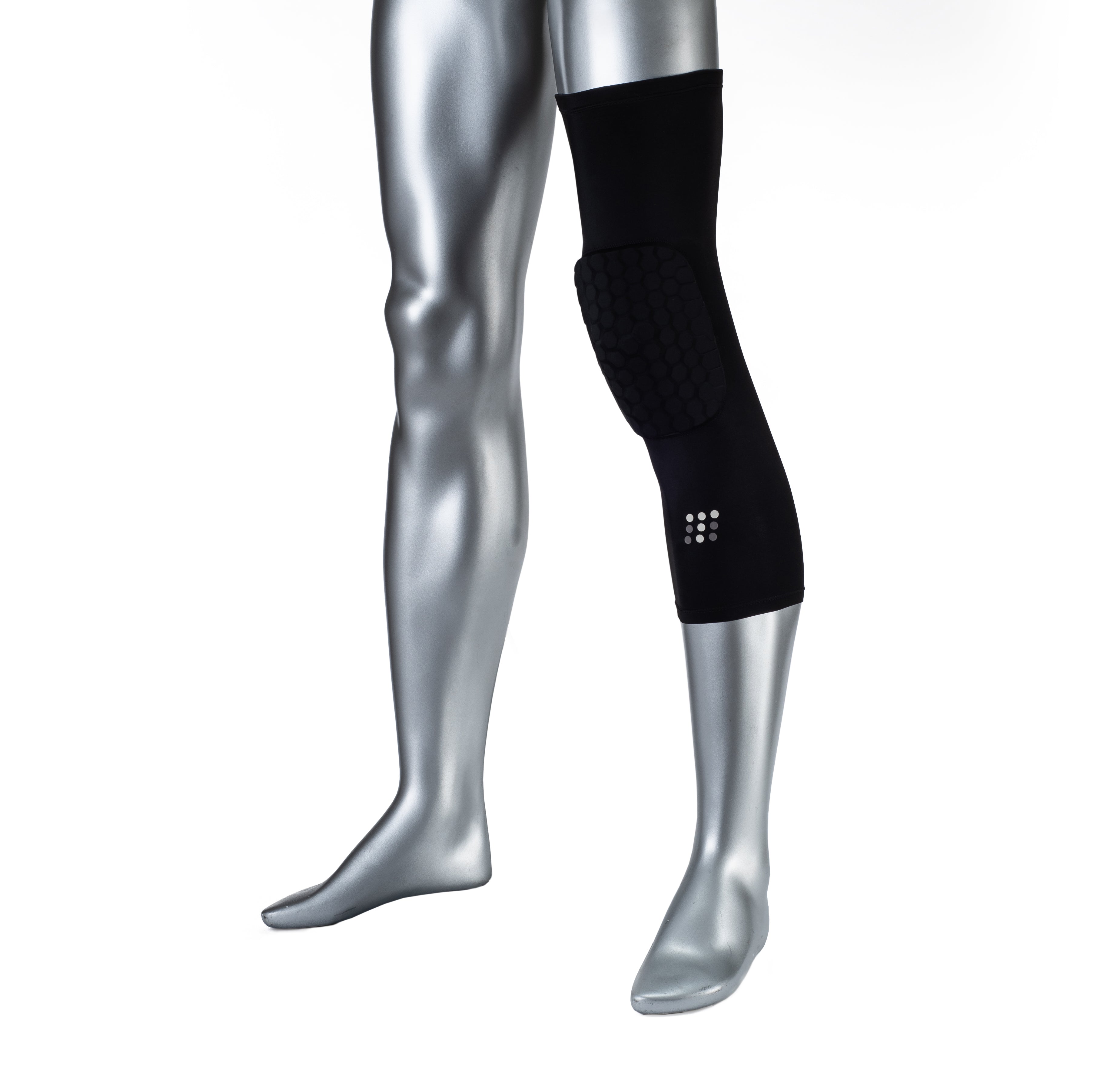 Tobys Pro Knee Sleeve with Hexpad Black White Toby s Sports