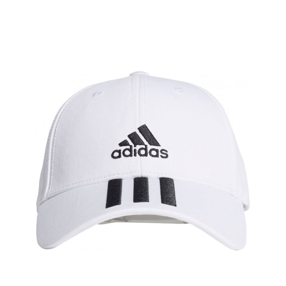 adidas Baseball 3-Stripes Twill Cap White Black - Toby's Sports