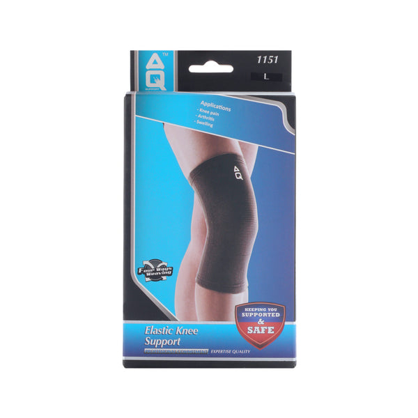 AQ Elastic Knee Support 1151 Black | Toby's Sports