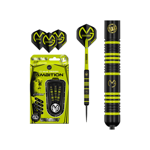 WINMAU MVG DESIGN AMBITION BRASS STEELTIP DARTS