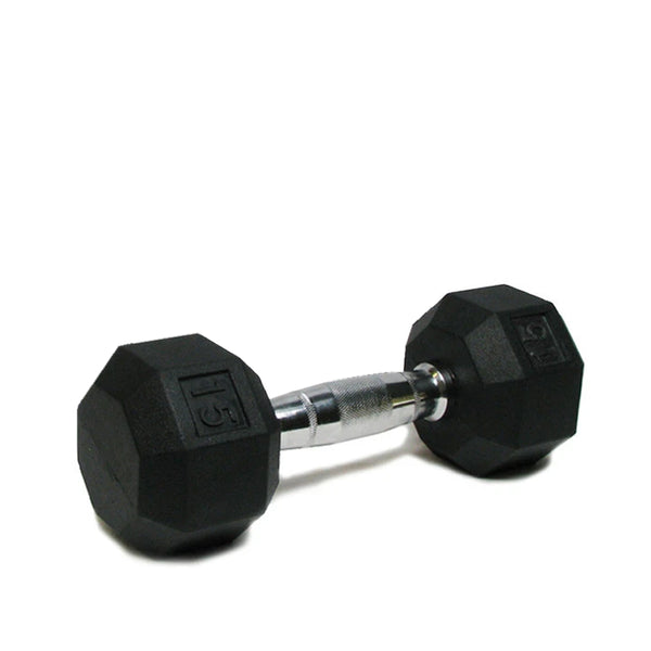Rubber Hex Dumbbell 15 lbs