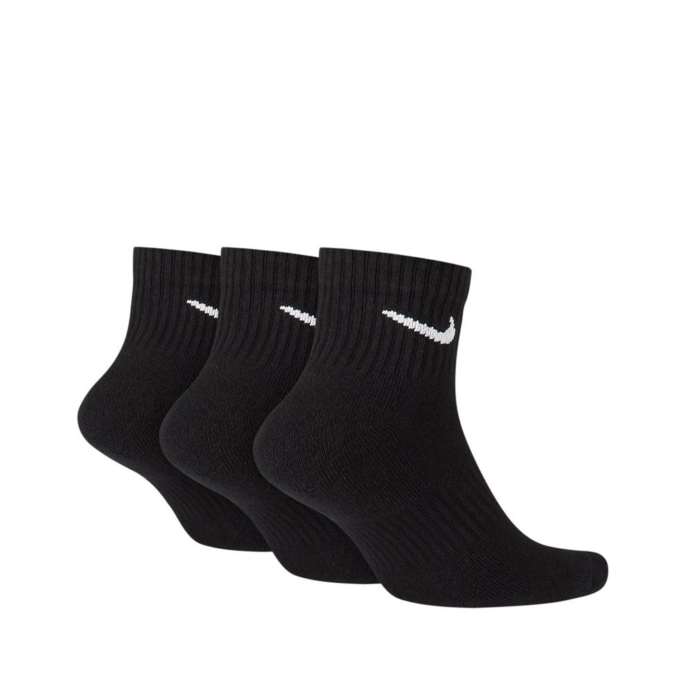 Nike Everyday Cushioned Training Ankle Socks (3 Pairs) Black - Toby's Sports