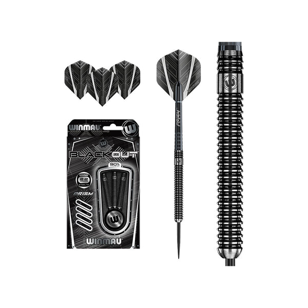 WINMAU BLACKOUT TUNGSTEN STEELTIP DARTS