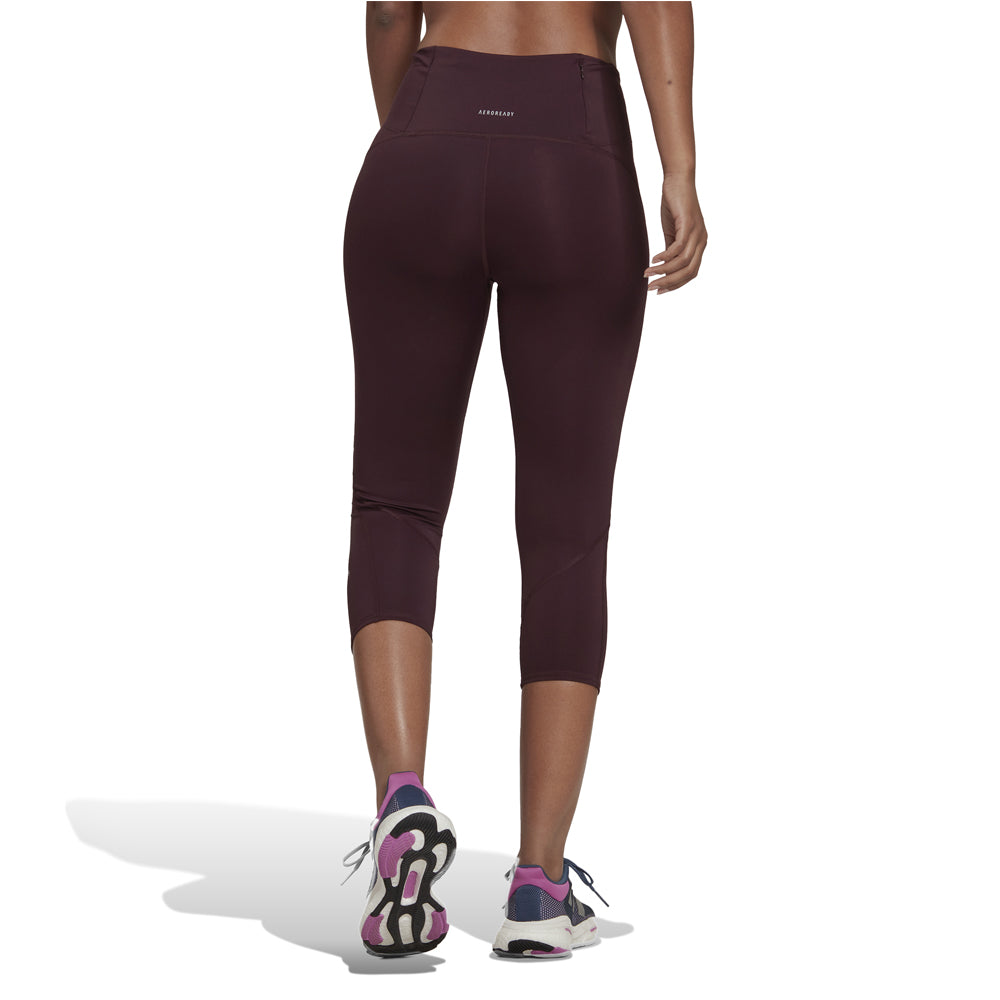 adidas Women's Own the Run 3/4 Running Leggings Shadow Maroon