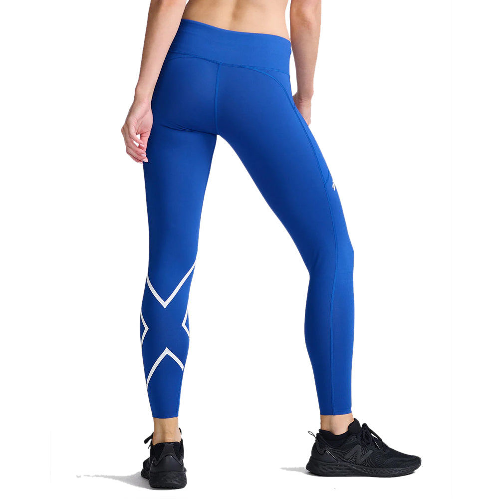 håndtering Opstå Pigment 2XU Women's Aero Mid-Rise Compression Tights Surf White Reflective - Toby's  Sports